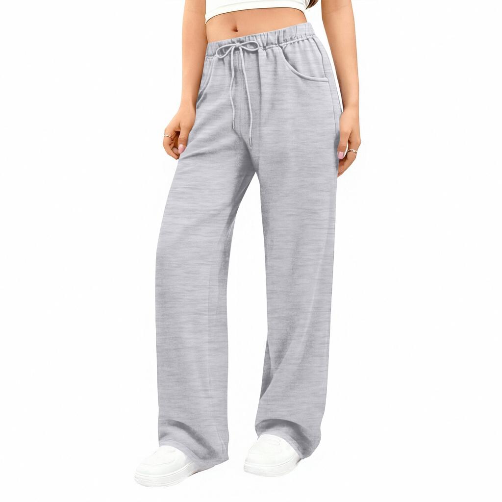 Women's Wide-leg Athletic Pants, Loose Straight-leg Casual Pants, Athletic Jogging Pants