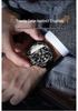 BINBOND Men's Luminous Trendy Tourbillon Watch with Steel Band, Three Dials & Six Hands 