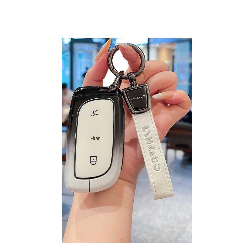 Lynk & Co Z20/Z10/Z900 High-End Metal Key Case for 2025 Model - Fully Enclosed Shell with Buckle