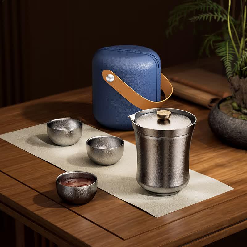 DESLON Pure Titanium Travel Tea Set