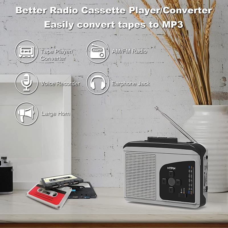 1PACK cassette player Walkman with speaker, stereo, radio FM direct to MP3 to TF card ezcap234