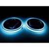 Pair 68Mm Round Solar+Usb Charging Car Cup Holder Bottom 7 Color Rgb Led Lights