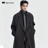 Earl Zhuoer Men's 100% Wool Mid-Length Suit Collar Overcoat