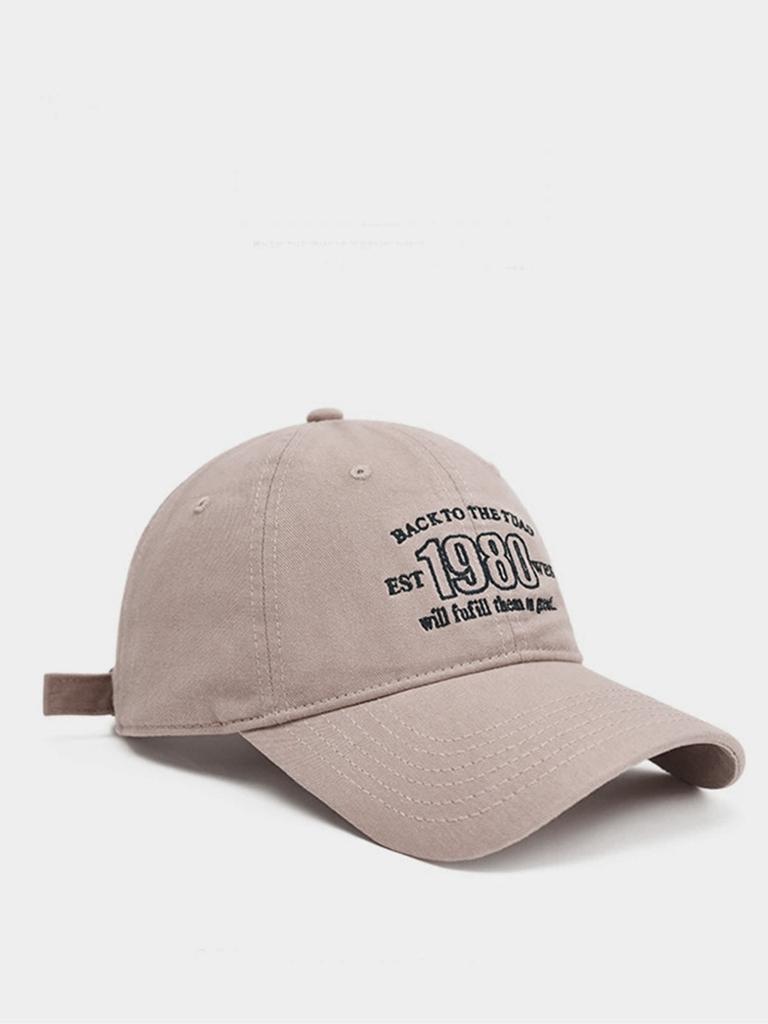 1 Unisex All Season Fashionable Pure Cotton Retro Letter Back To the 1980 Baseball Cap