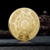 Hot Chinese Fu Koi Commemorative Coin Gold Coin Good Luck To You Color Carp Medal Silver Coins Embossed Metal Craft Badge Gift