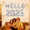 16in 2026 Happy New Year Metallic Foil Balloons Festive Decor For Parties Home Decoration