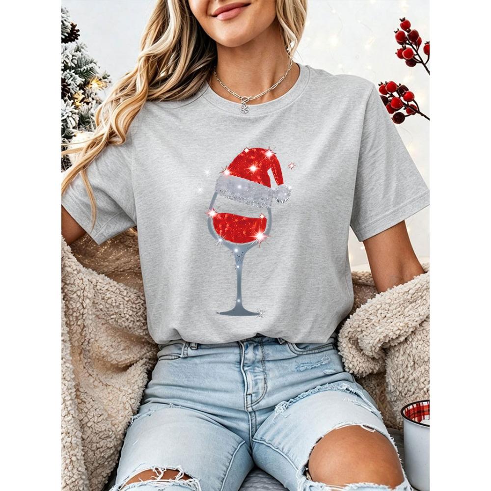 Cute Cat & Paw Print T-shirt Women's Harajuku Short Sleeve Casual