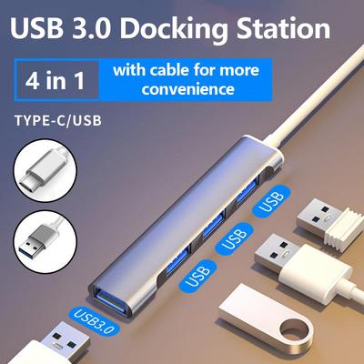 Usb C Hub 3.0 Type C 3.1 4 Port Multi Splitter Adapter Otg For Pc Computer