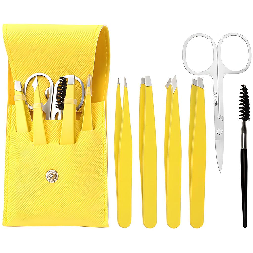 6 PCS Eyebrow Tweezers Set - Tweezers for Women and Men Facial Hair Chin, Eyebrow Kit Ingrown Hair Tweezers Precision Tweezers