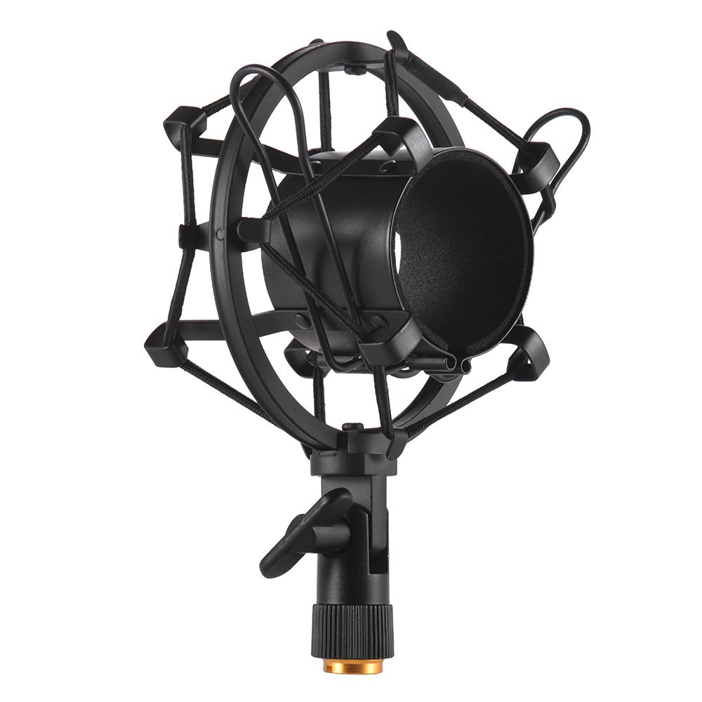 Metal Univerdal Condenser Microphone Mic Shock Mount Holder Bracket Anti Vibration for On Line Broadcasting Studio