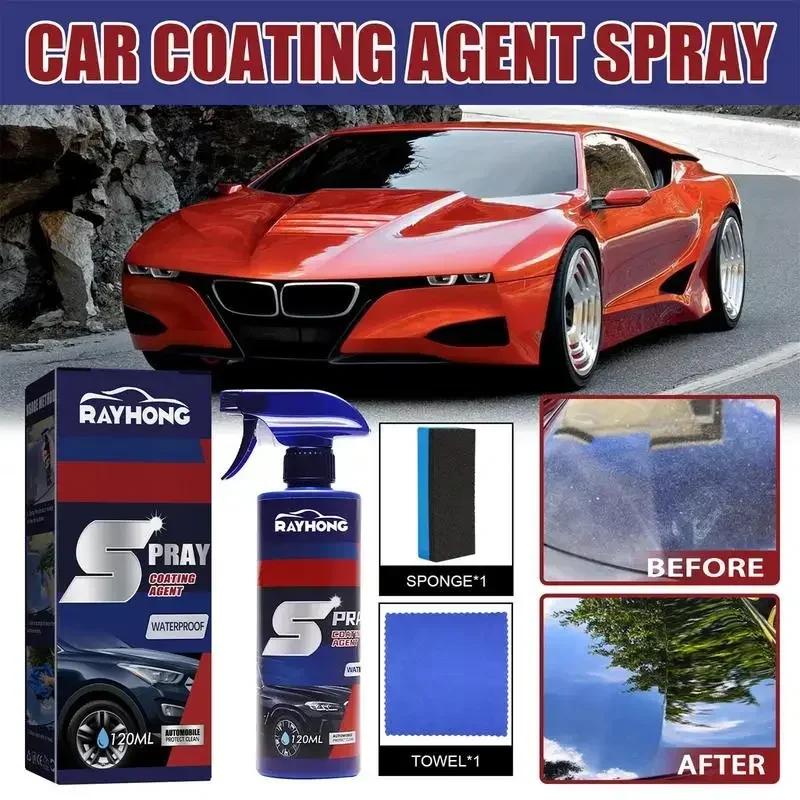 3 In 1 Quick Coating Spray Car Wash Ceramic Spray Waterless High Protection Car Shield Coating Car Paint Repair Wax Polish