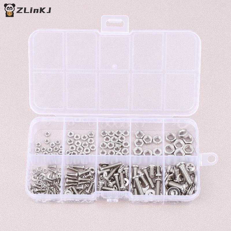 DIY Hardware Kit M2 M5 Screws Nuts Washers 320Pcs for Electronics Repair Construction and Household Use