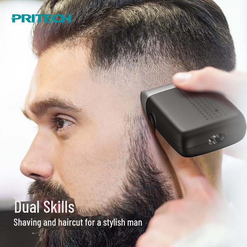 

Мужская электрическая бритва возвратно-поступательного действия: Самостоятельное бритье налысо с отбеливающим маслом на голове чёрный