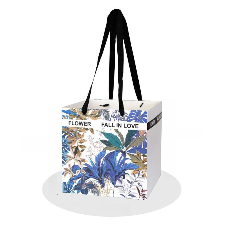

Сумка-тоут с тропическим растительным узором, ручная, коробка-букет, флористы, сумка-тоут для цветов, цветочная упаковка, флористическая упаковка