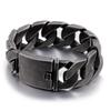 Pulseira de Corrente Curb Cubana Cor Ouro Prata Pesada 26MM Homens Mulheres Hiphop Arco-íris Aço Inoxidável Biker Moto Pulseira Joia