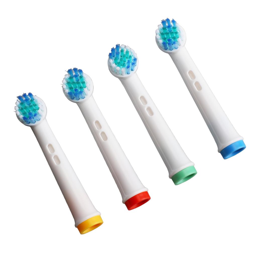 4pcs Electric Toothbrush Replacement Heads More Plaque Removal Rounded Bristles Gentle Efficient Clean Teeth for EB17-X Heads