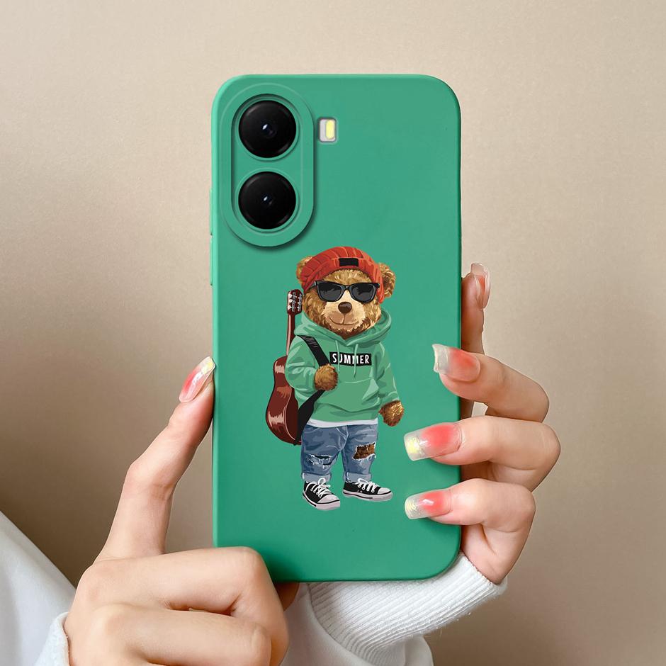 For Xiaomi Poco X7 X7 Pro Cases Cartoon Dinosaur Bear Shockproof Anti-fall Creative Soft Shell For Xiaomi PocoX7Pro Capa Funda