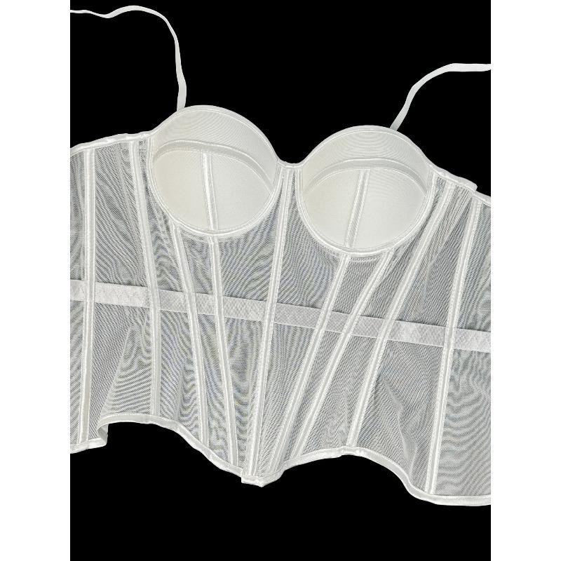 Netz Sexy Taillierte Dame Elegant Formgebend Damen Bustier Mädchen Schlank Abendmode Crops Dame Kurzer Body Shaper