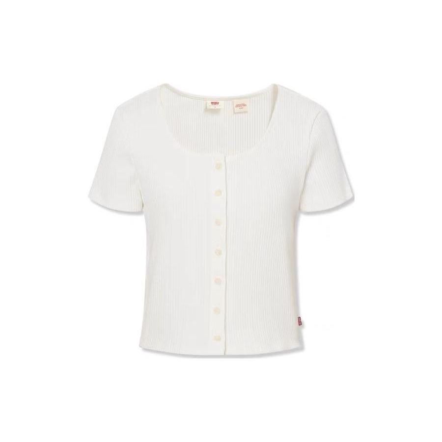 

Футболка однобортная трикотажная Levis с коротким рукавом, женская, топы, цвет белый A3389-0000 XS