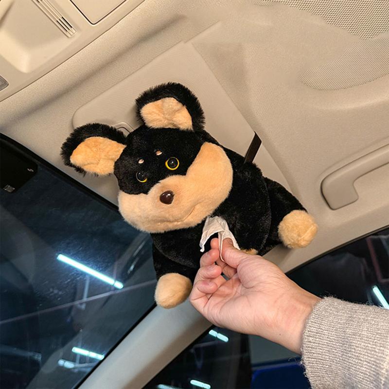 

Tissue Storage Box For Car Cartoon Animal Plush Napkin Dispenser Holder Easy Installation Car Headrest Tissue Organizer For CHINA