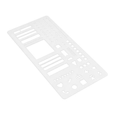 Planer Schablonen Planer Schablone Journal Gepunktetes Lineal für Banner Listen Stempel Beschriftung Lesezeichen Tagebuch Sammelalbum Zeichnen