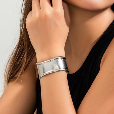 Przesadne Punkowe Cygańskie Szerokie Otwierane Bransoletki dla Kobiet Urok Heavy Metal Bransoletka na Ramię Pulseras Grunge Cyrkonia Steampunk Mężczyźni Nowe