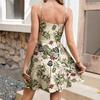 Summer Printed Bohemian Style Women's Belt Dress Elegant Comfortable Fashionable Vacations Outdoor Activities A-line Party Dress V Neck Sweet Casual