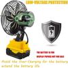 Cordless Camping Fan Jobsite Fan for Dewalt 18V 20V Li-ion Battery Portable 2-Speed Fan Power Tool DCB200 DCB201 DCB203