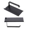 Toilet Paper Holder 304 Stainless Steel Anti Rust Wearable Bathroom Phone Holder for Kitchen WashroomBlack