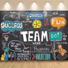 2D Team Work Slogan Backdrop, Business Success and Creative Ideas Photography Background
