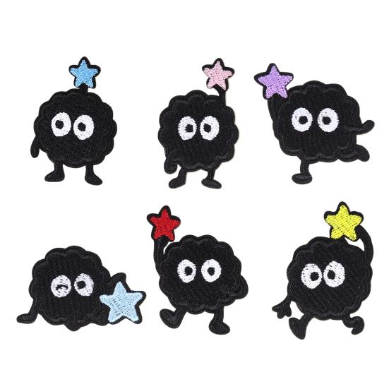 6 Pcs Cartoon Embroidered on Sew Patches Iron on
