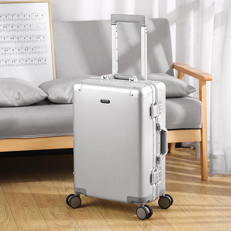 Alloy 20-Inch Carry-On and 26-Inch Luggage Set, Drop-Resistant Trolley Case with Combo Lock
