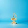 Elegant Golden Iron Censer for Incense with Moon Shape Symbolism and Aromatherapy Function 6.5 Inch