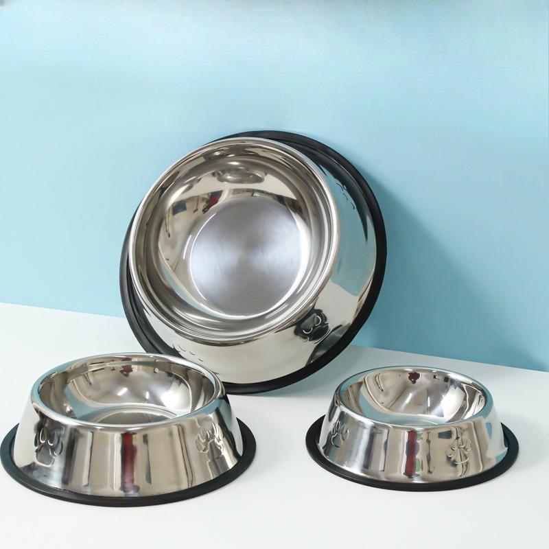 Stainless Steel Dog Bowl - Anti-slip and Anti-toppling - Large-sized Dog Feeding Bowl for Large Dogs - Pet Feeding Set