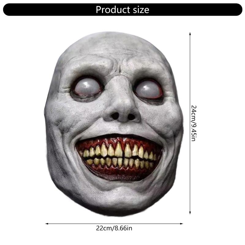 High Detail Horror Latex Costume Mask Halloween Party Props  Escape Room Accessory Comfortable Skin Friendly Sustainable