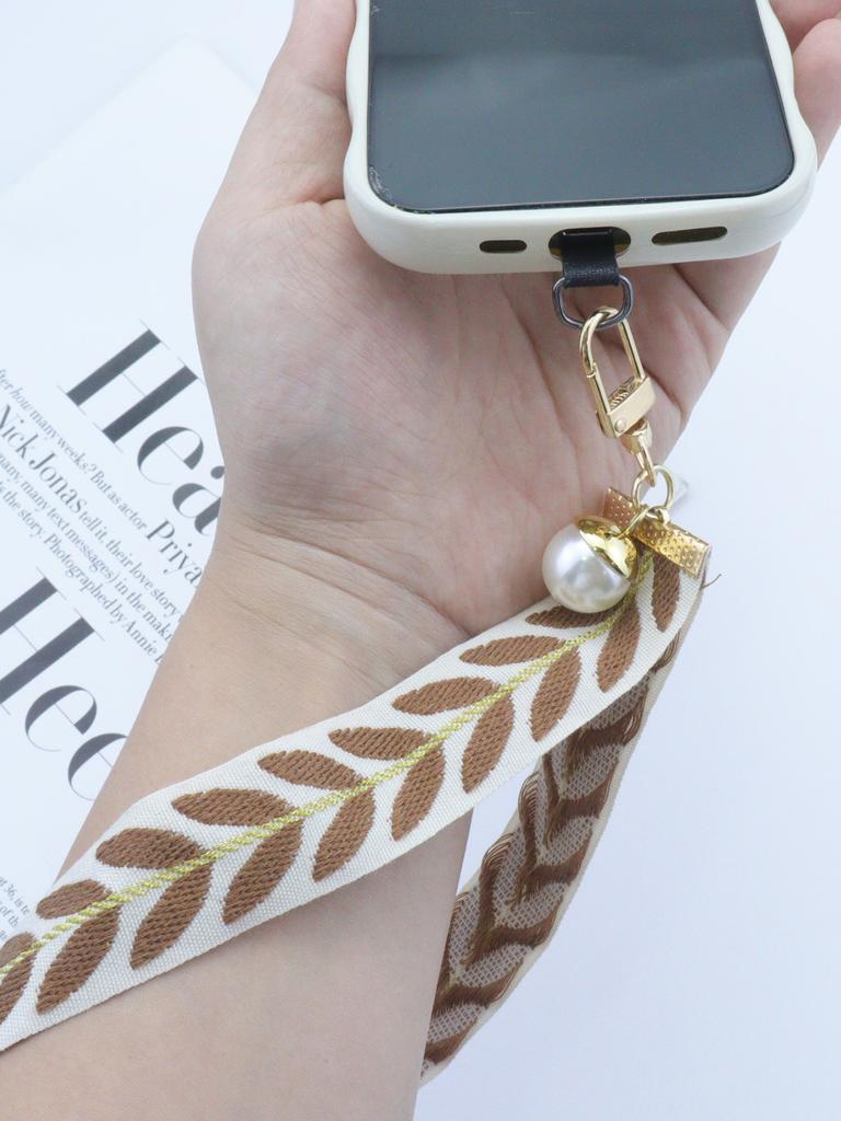 Adjustable and Detachable Manual Leaf Mobile Phone Wrist Strap Damage Protection Multi-color Fresh Mobile Phone Wrist Strap