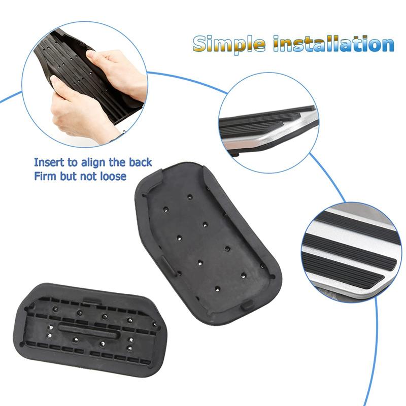 Foot Pedal Pads For Ford F150 2025-2025 Brake And Accelerator Gas Pedal Covers Car Pedals Replacement серебряный