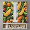 Piece Set High Definition Digital Printed Curtainsmulticolor Seasonal Vegetables Harvest Style Curtainhome Decoration Curtain Made Of Polyester
