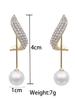 2 Pieces Of Women's Trendy And Elegant Pearl Tassel Earrings, Outdoor Travel, Carnival, Party, Holiday Dressing Gifts -SMT034