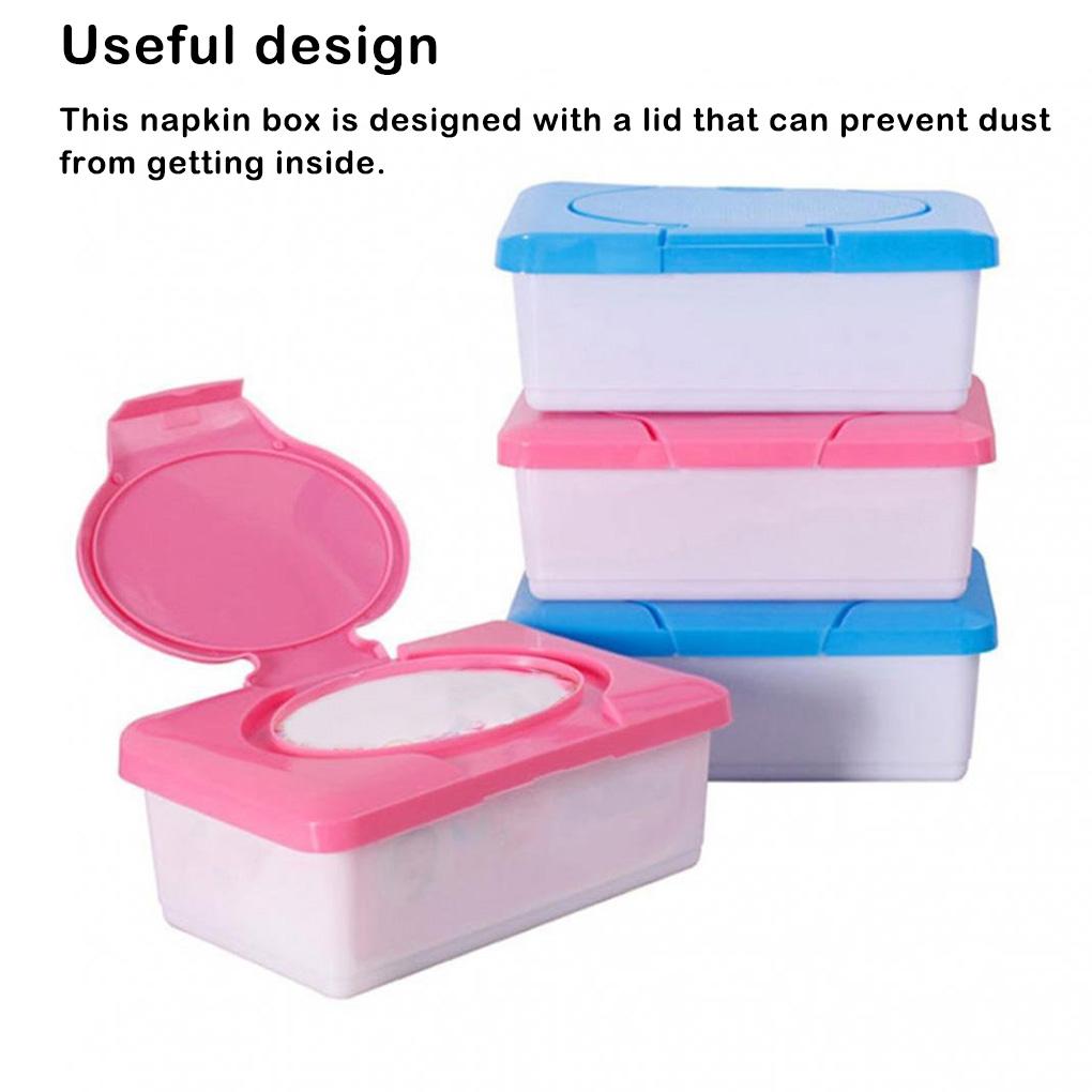 Home Hotel Dustproof Waterproof Refillable Napkin Dispenser Bedroom Bathroom Napkins Box with Lid Case Organizer