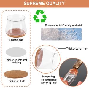 32pcs Silicone Table Chair Leg Floor Protectors Thicken Wear-resistant Chair Feet Caps Covers Pads For Reducing Noise