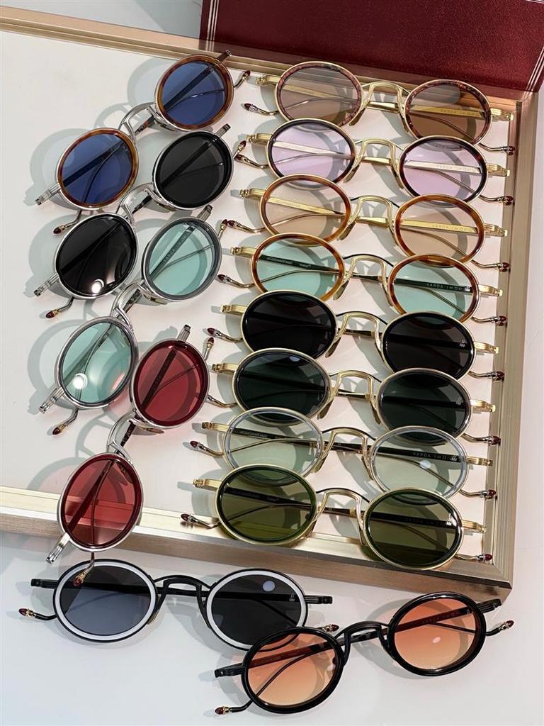 VARDA JMM Oval Metal Sunglasses: Handmade, Unisex, Trendy, Versatile for Casual Wear and Vacation Parties