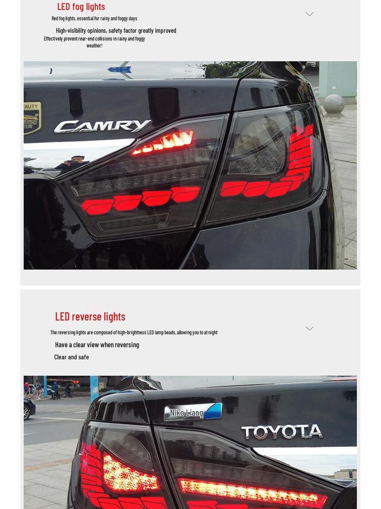 LED Dragon Scale Daytime Running Lights & Streamer Turn Signals for 12-14 Camry (7th Gen)