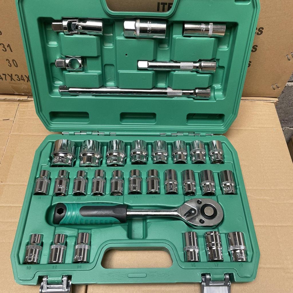 216-Piece Socket and Wrench Set for Auto Repair