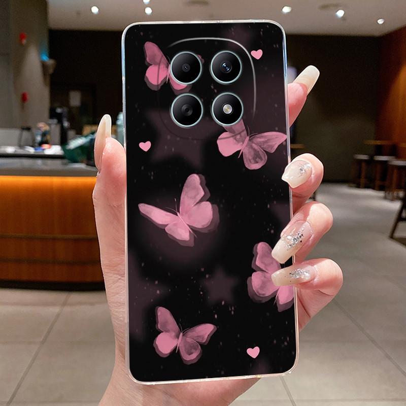 For Xiaomi Poco M8 Pro Casing Clear Luxury Fashion Butterfly Flowers Soft Silicone TPU Case For PocoM8 PocoM8Pro 5G Shell Cover