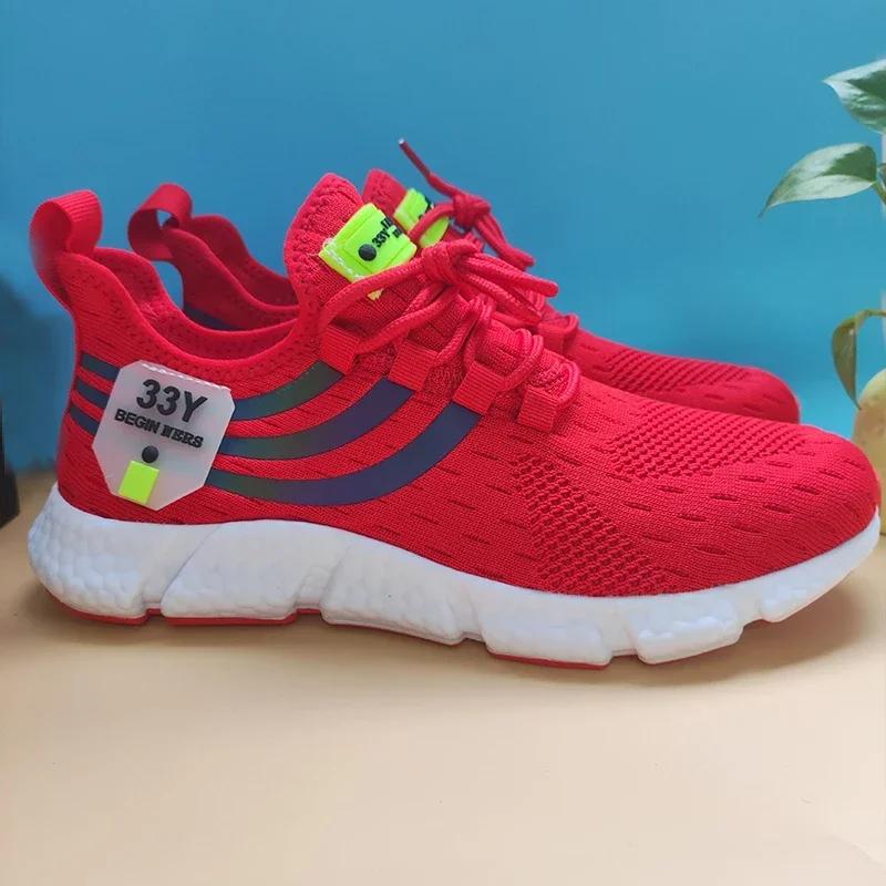 Summer Running Shoes Men's Sports Casual Fashion Breathable Lightweight Flat Shoes Comfortable Soft Training Exercise Men Shoes
