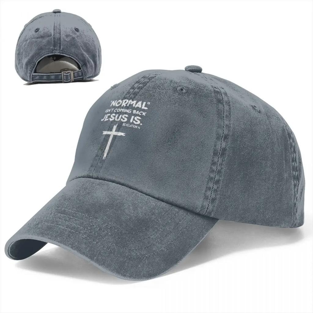 Vintage Baseball Cap Snapback Hat Normal Isn't Coming Back Jesus Summer Autumn Cap  Washed 100% Cotton Casquette Gorras
