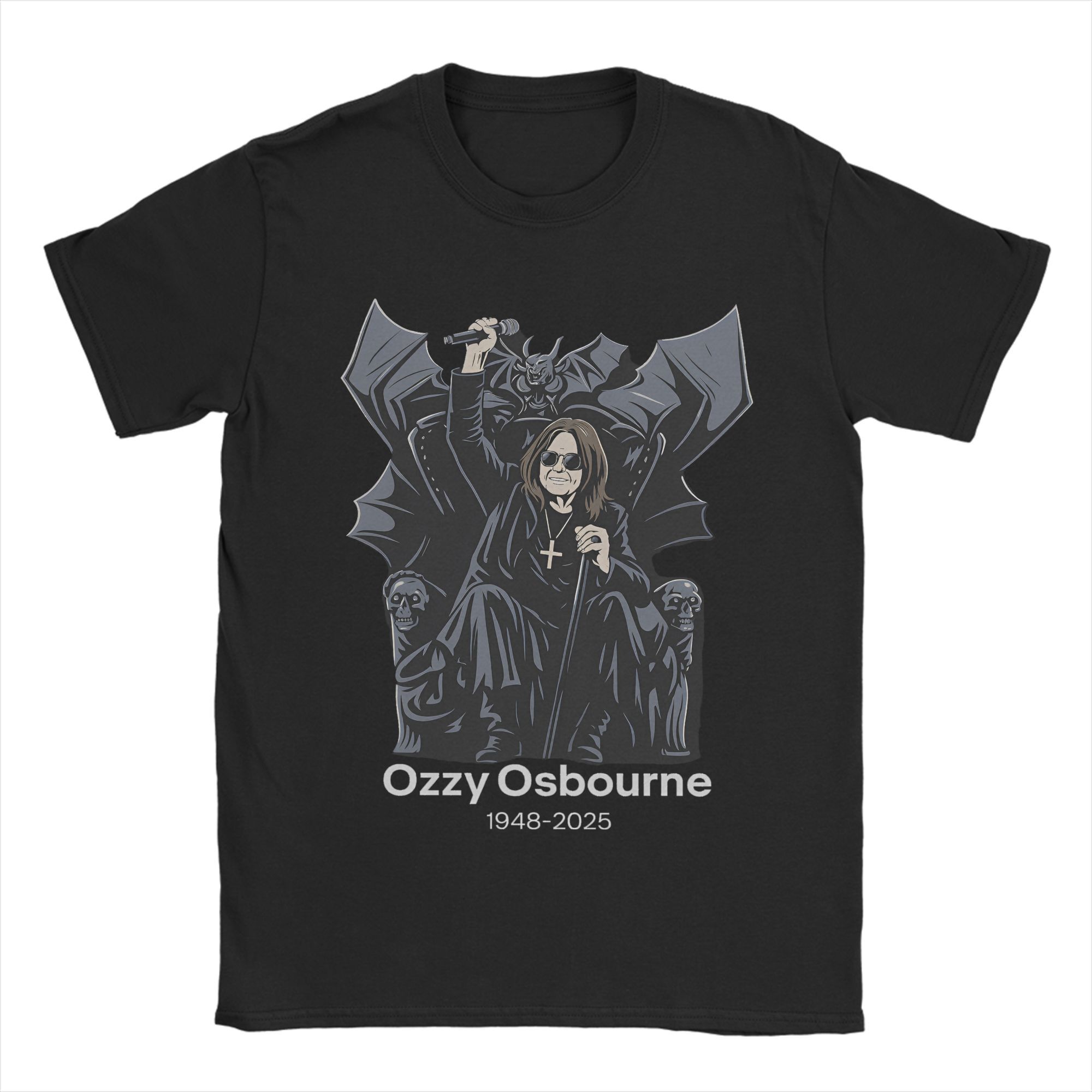 BenberFashion Black Sabbath Ozzy Osbourne T-shirt voor Heren Back To The Beginning Tour Katoenen T-shirt O-hals Korte Mouw T-shirt Kleding 3XL