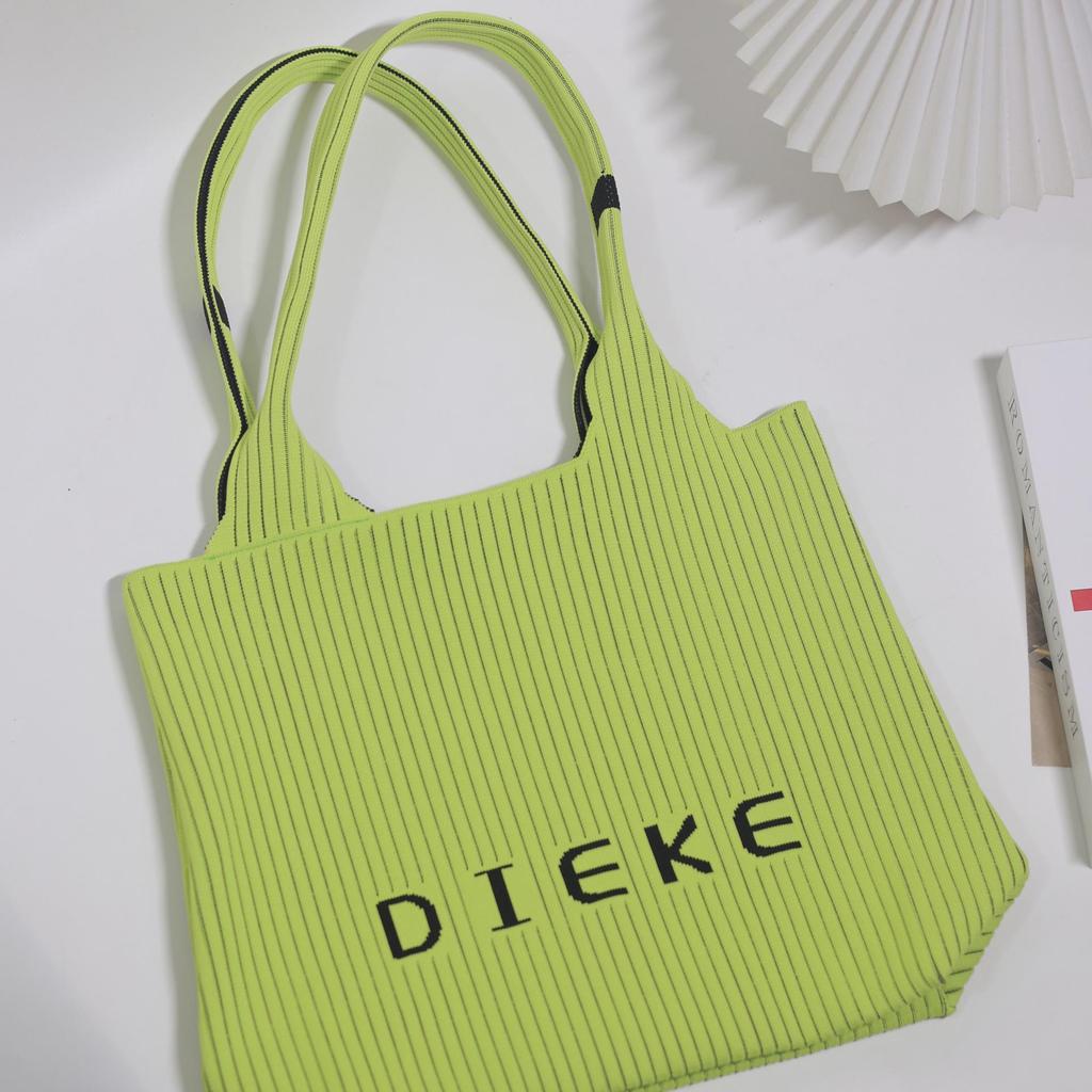 Classic Korean-Style Canvas Tote: Large Capacity, Versatile Striped Shoulder & Crossbody Bag for Women