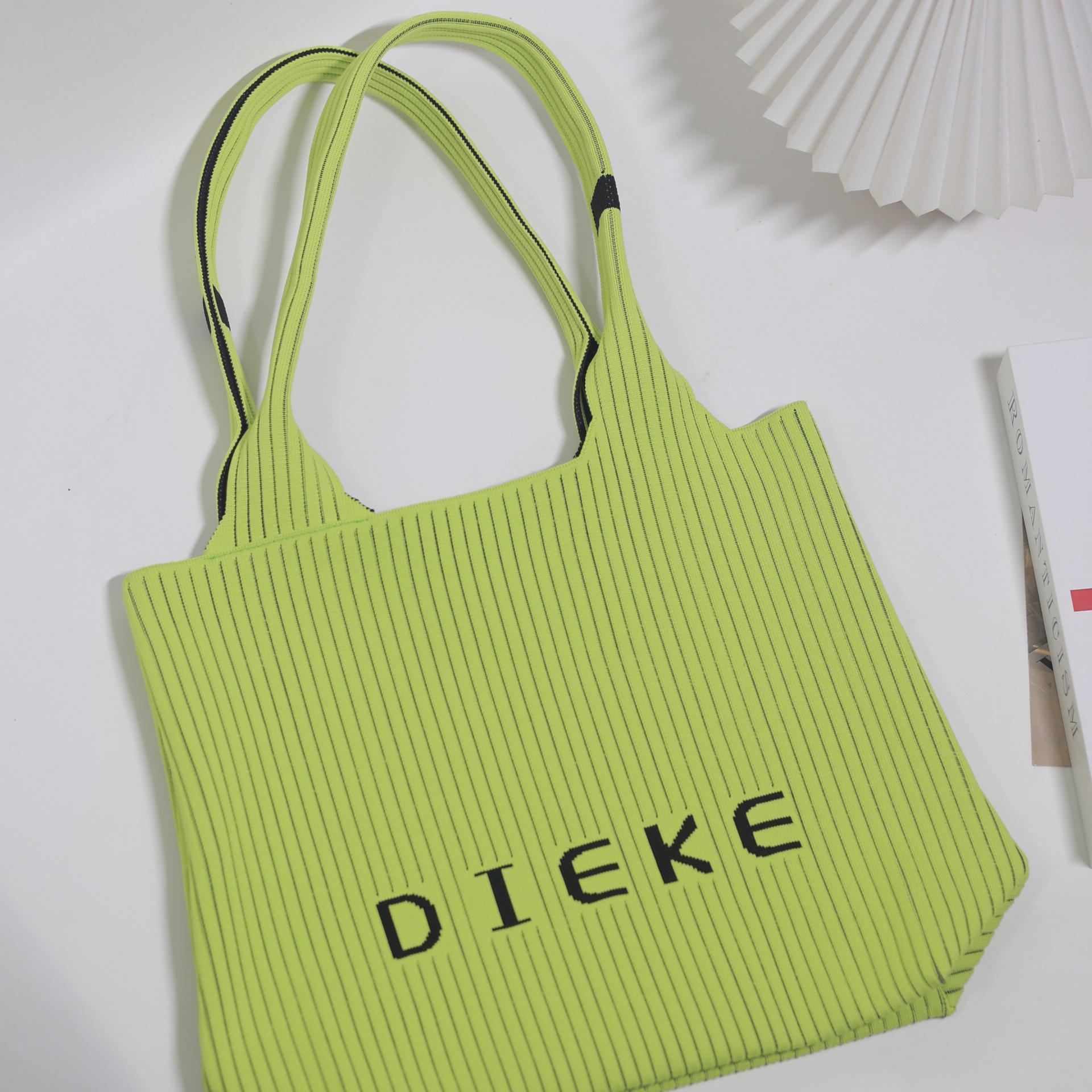 

Классическая холщовая сумка-тоут в корейском стиле: Вместительная, универсальная полосатая сумка на плечо и через плечо для женщин 32*30